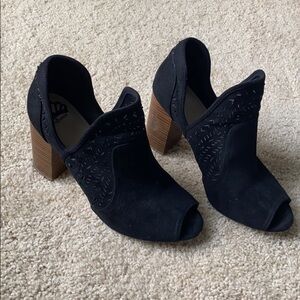 Fergalicious black suede bootie size 9.5